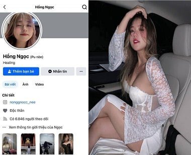 Ngọc, một TikToker, đang livestream hành động 18+